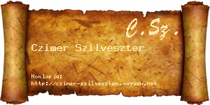 Czimer Szilveszter névjegykártya